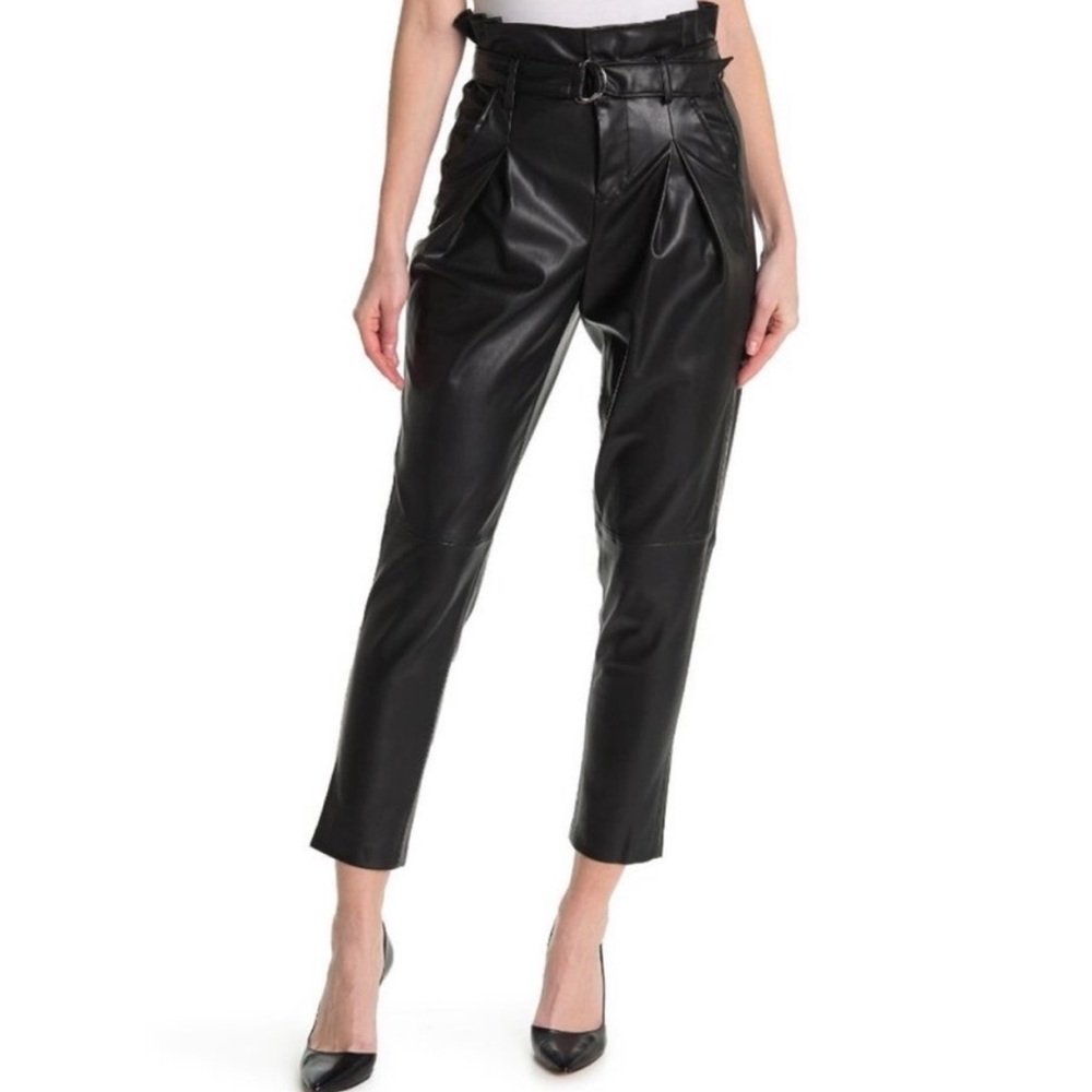 Blank NYC leather pants with belt